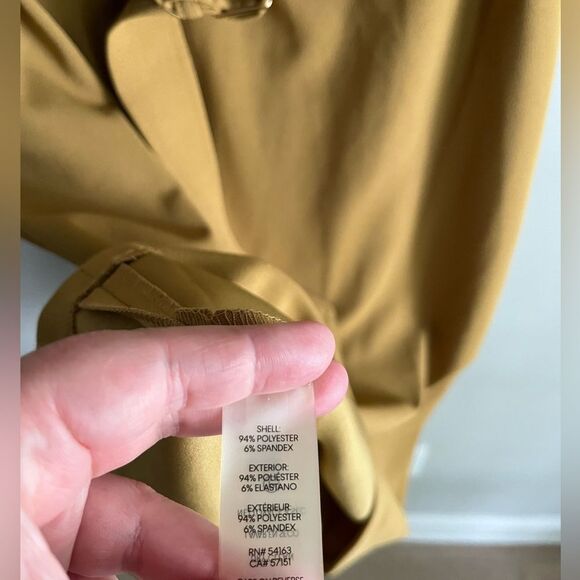 Calvin Klein Camel Sheath Dress Size 8 Belted Neutral Classic Workwear - Picture 7 of 9